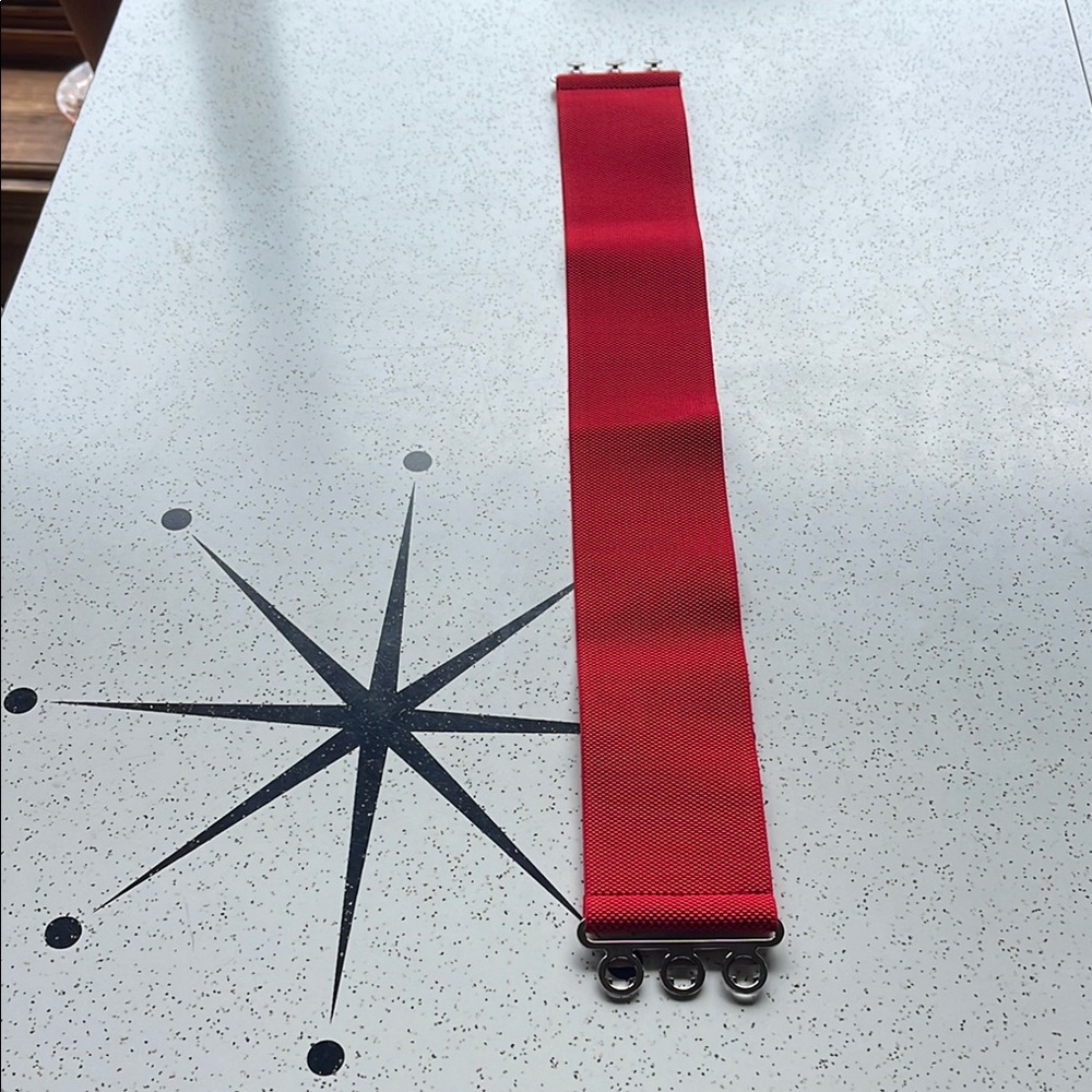 Red Elastic Waist Belt